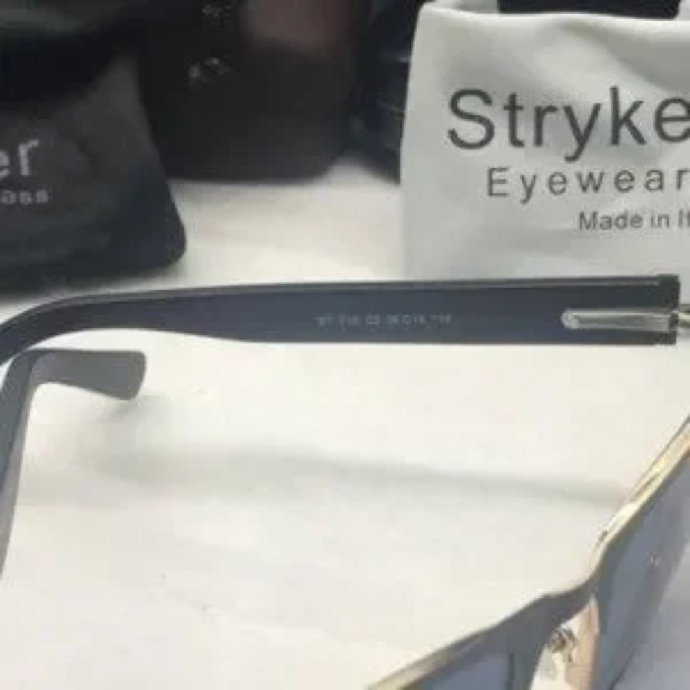Stryker Polarized sunglass  black/gold & Gray lens - Picture 4 of 8